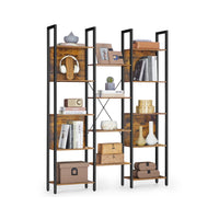 Boekenkast met 14 Planken en Metalen Frame, 158 x 166 cm
