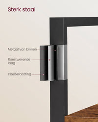 Boekenkast met 14 Planken en Metalen Frame, 158 x 166 cm