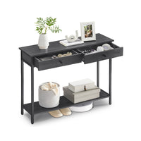 Consoletafel met 2 Lades en Stalen Frame, 100 cm