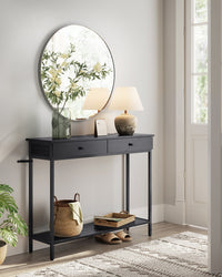 Consoletafel met 2 Lades en Stalen Frame, 100 cm