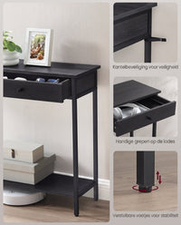Consoletafel met 2 Lades en Stalen Frame, 100 cm