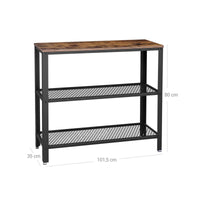 Consoletafel met 2 Roosterplanken, 101,5 cm