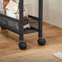 Extra Smalle Keukentrolley met 4 Niveaus, 13 x 45,4 x 77 cm