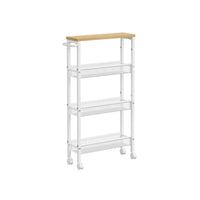 Extra Smalle Keukentrolley met 4 Niveaus, 13 x 45,4 x 77 cm