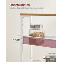 Extra Smalle Keukentrolley met 4 Niveaus, 13 x 45,4 x 77 cm