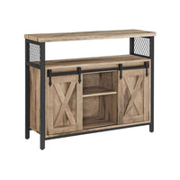 Industrieel Dressoir met 2 Schuifdeuren en Verstelbare Plank