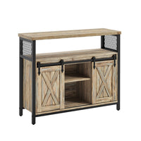 Industrieel Dressoir met 2 Schuifdeuren en Verstelbare Plank