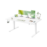 Elektrisch Zit-Sta Bureau met USB-C Snellader en Plank voor Stekkerdoos, 80 cm Diep
