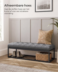 Opvouwbare Opbergbank met Afneembare Hoes, 110 cm