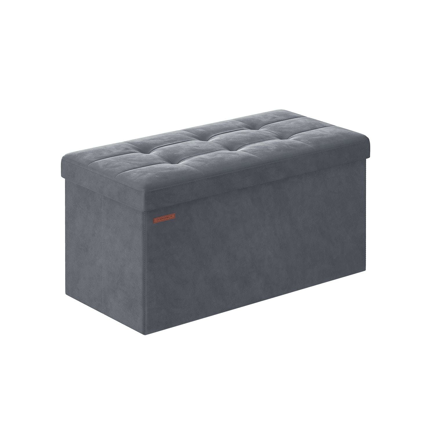 Opbergbank van Fluweel met Opklapbare Zitting, 76 of 110 cm Breed