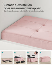 Opbergbank van Fluweel met Opklapbare Zitting, 76 of 110 cm Breed