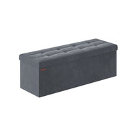 Opbergbank van Fluweel met Opklapbare Zitting, 76 of 110 cm Breed