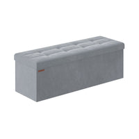 Opbergbank van Fluweel met Opklapbare Zitting, 76 of 110 cm Breed