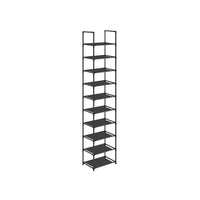 Smal Schoenenrek met 10 Niveaus, 33 x 33 x 173 cm