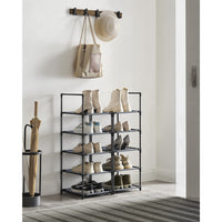 Smal Schoenenrek met 10 Niveaus, 33 x 33 x 173 cm
