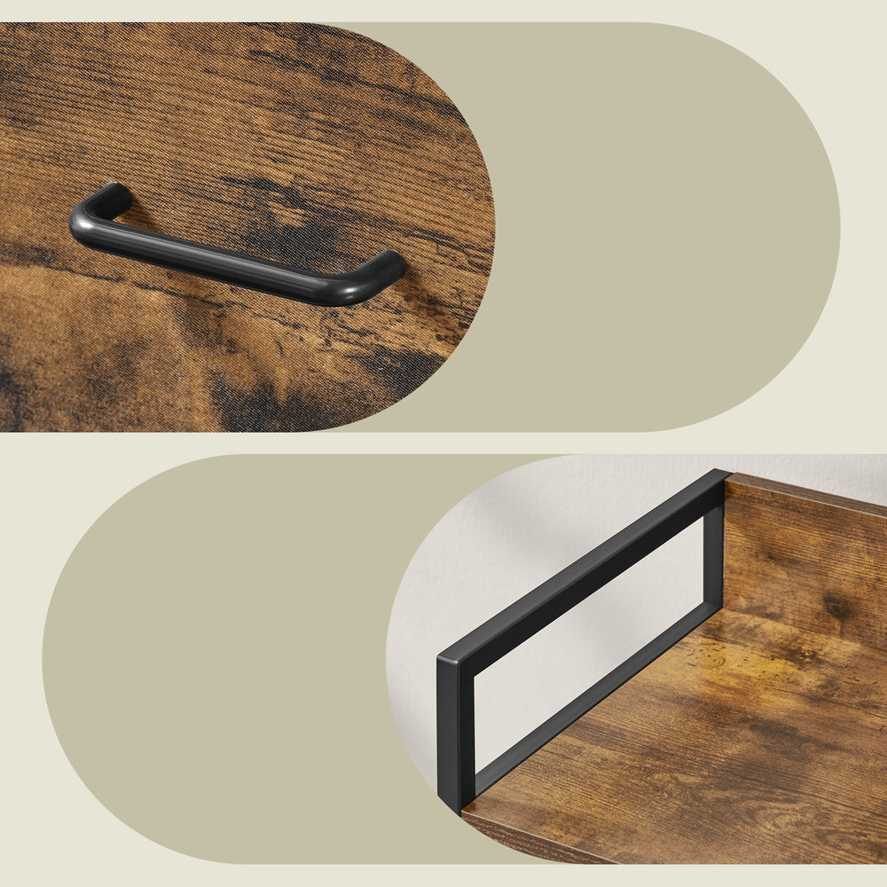 Ladekast met 7 Stoffen Lades en Metalen Frame, 28,6 x 98,1 x 85,1 cm
