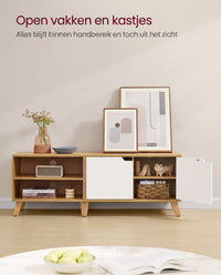 TV-meubel met 2 Deuren en Verstelbare Planken voor Tv's tot 60 Inch