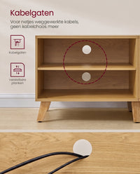 TV-meubel met 2 Deuren en Verstelbare Planken voor Tv's tot 60 Inch