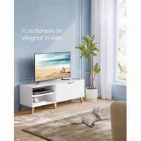TV-meubel met 2 Deuren en Verstelbare Planken voor Tv's tot 60 Inch