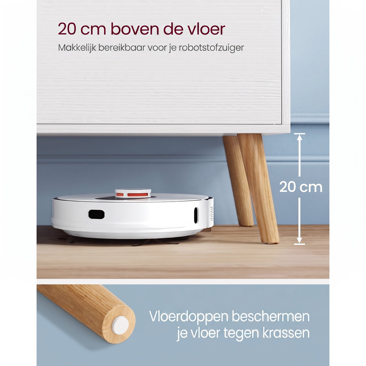 Wit TV-meubel met Deur en 2 Open Vakken, 120 cm