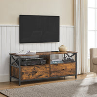 TV-meubel met 2 Lades en 2 Open Vakken, 120 cm