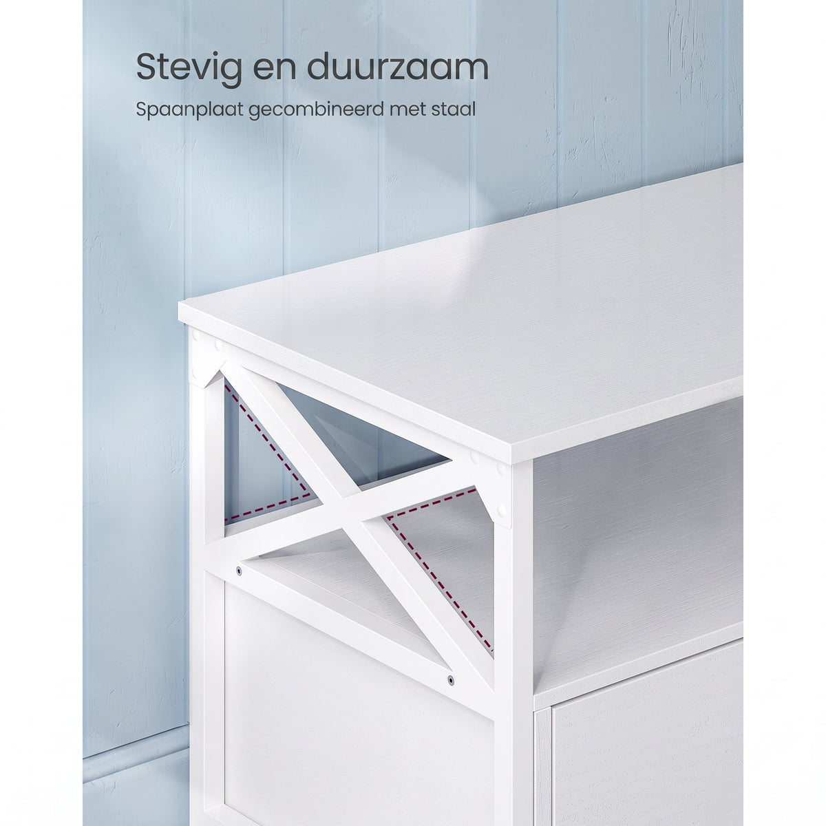 TV-meubel met 2 Lades en 2 Open Vakken, 120 cm