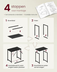 Bureau met Stalen Frame en Industrieel Design