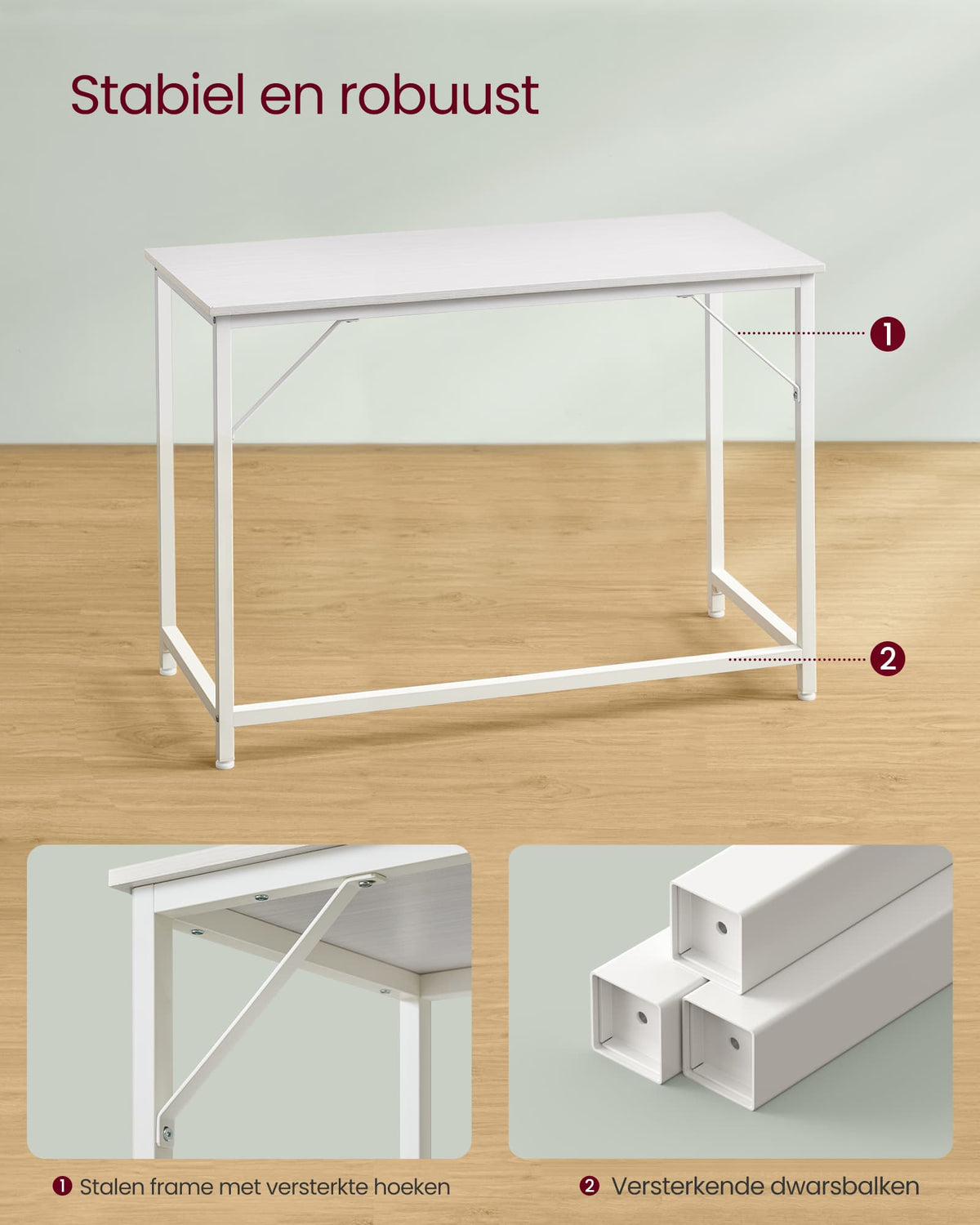 Bureau met Stalen Frame en Industrieel Design