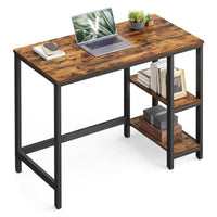 Bureau met 2 Planken en Stalen Frame, Industrieel Design