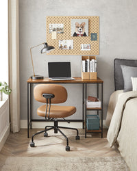 Bureau met 2 Planken en Stalen Frame, Industrieel Design