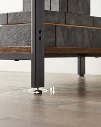 Bureau met 2 Planken en Stalen Frame, Industrieel Design