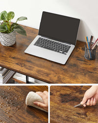 Bureau met 2 Planken en Stalen Frame, Industrieel Design