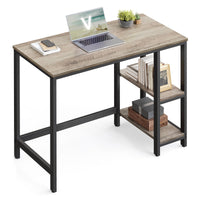 Bureau met 2 Planken en Stalen Frame, Industrieel Design