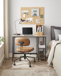 Bureau met 2 Planken en Stalen Frame, Industrieel Design