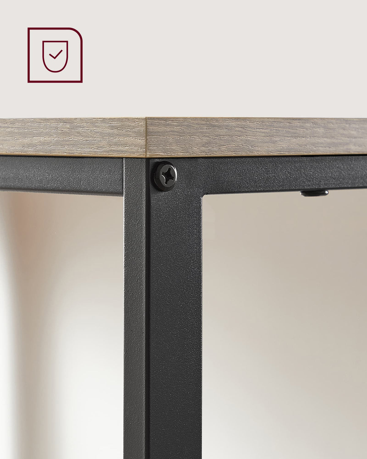 Bureau met 2 Planken en Stalen Frame, Industrieel Design
