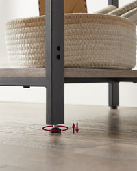 Bureau met 2 Planken en Stalen Frame, Industrieel Design