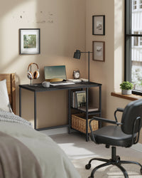 Bureau met 2 Planken en Stalen Frame, Industrieel Design