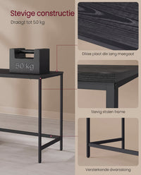 Bureau met 2 Planken en Stalen Frame, Industrieel Design
