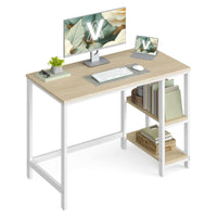 Bureau met 2 Planken en Stalen Frame, Industrieel Design