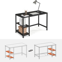 Bureau met 2 Planken en Stalen Frame, Industrieel Design