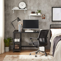 Bureau met 2 Planken en Stalen Frame, Industrieel Design