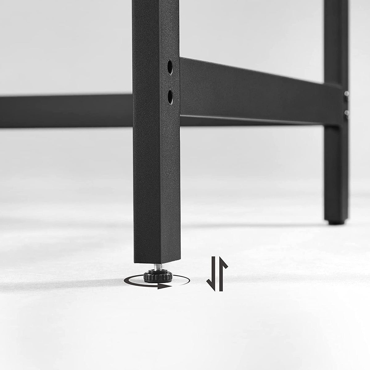Bureau met 2 Planken en Stalen Frame, Industrieel Design