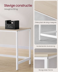 Bureau met 2 Planken en Stalen Frame, Industrieel Design