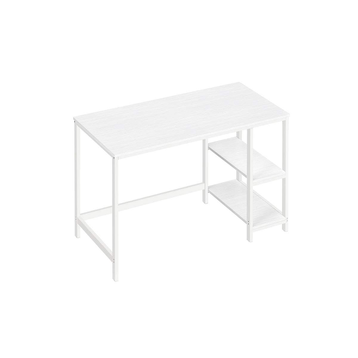 Bureau met 2 Planken en Stalen Frame, Industrieel Design