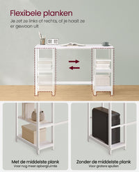 Bureau met 2 Planken en Stalen Frame, Industrieel Design