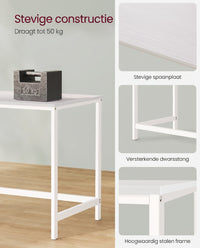 Bureau met 2 Planken en Stalen Frame, Industrieel Design