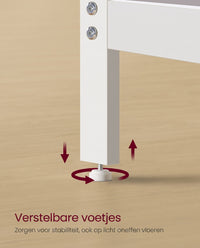 Bureau met 2 Planken en Stalen Frame, Industrieel Design