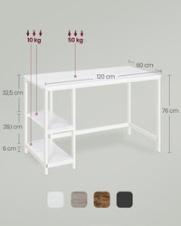 Bureau met 2 Planken en Stalen Frame, Industrieel Design