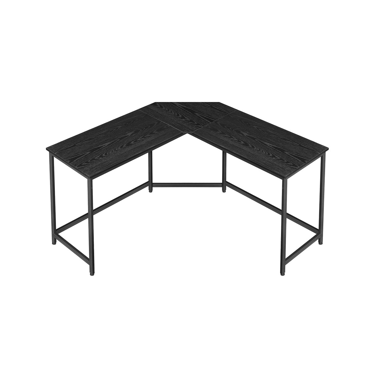 L-vormig Hoekbureau met Stalen Frame en Kabeldoorvoer