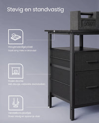 L-vormig Hoekbureau met Ledverlichting, 4 Stopcontacten en Monitorstandaard, 150 x 120 cm
